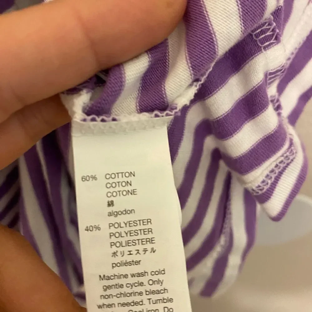 Gap lavender purple stripe hi low long Maxi racer back  summer dress XL /12